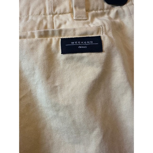 MAX MARA Weekend Yellow 100% Cotton Chino Cropped Pants SZ 8 - Picture 5 of 6